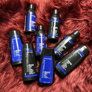 8 pcs matrix shampoo & conditioner brass off travel sizes